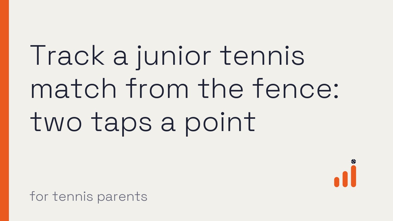 Watch: Track a junior tennis match: two taps a point