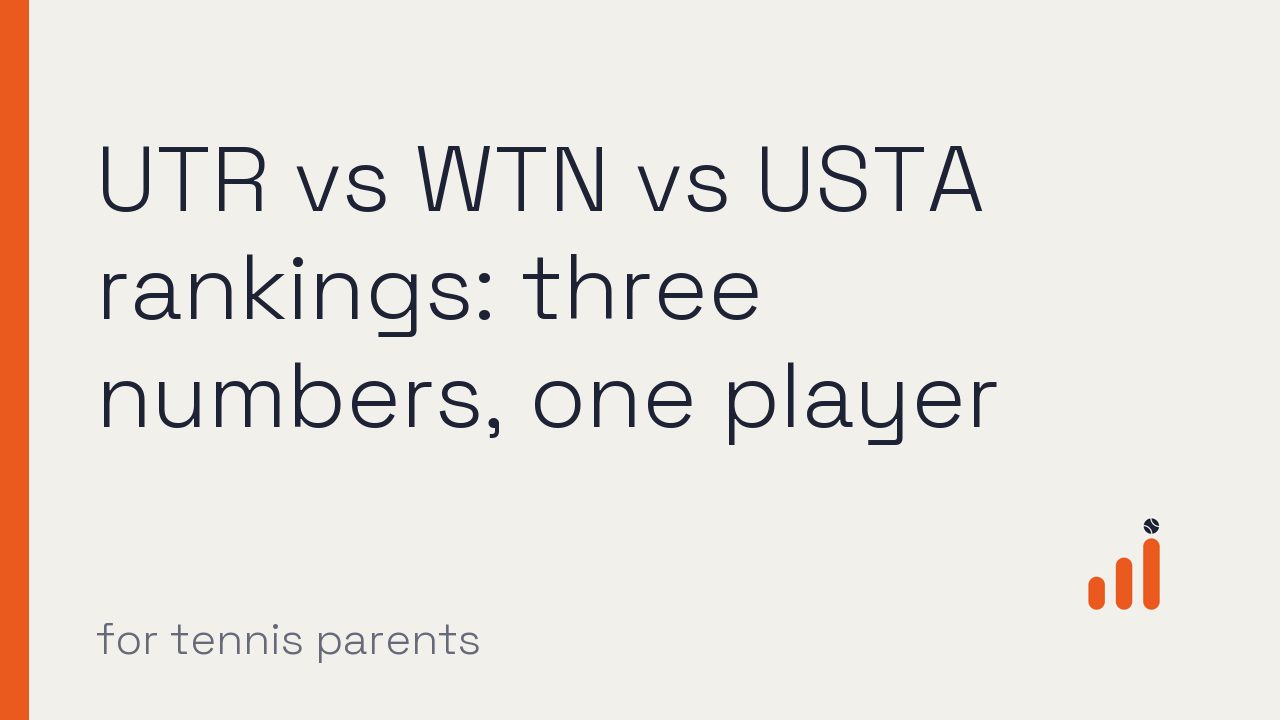 Watch: UTR vs WTN vs USTA rankings: a tennis parent's guide